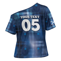 Custom Scotland Football Cross Shoulder Shirt Ice Hole Celtic Thistle Tartan Flower Patterns