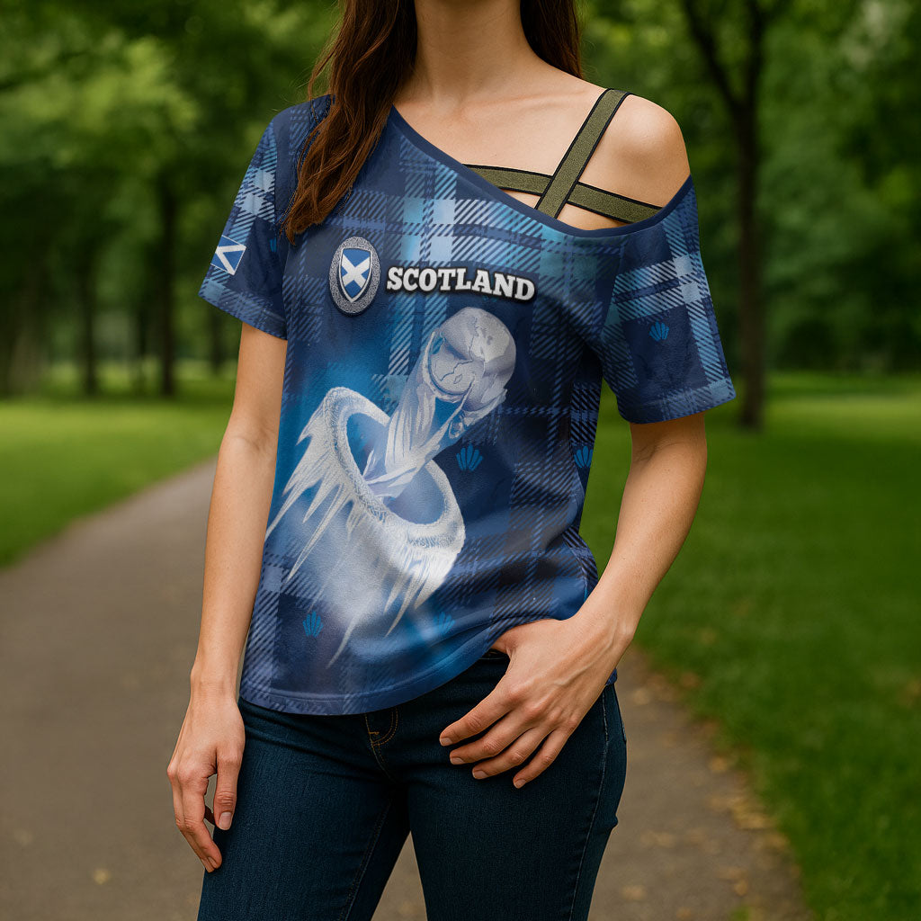 Custom Scotland Football Cross Shoulder Shirt Ice Hole Celtic Thistle Tartan Flower Patterns