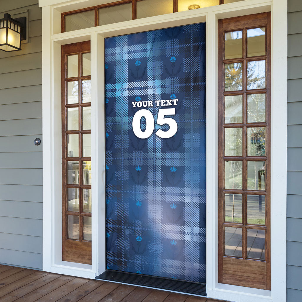 Custom Scotland Football Door Cover Ice Hole Celtic Thistle Tartan Flower Patterns