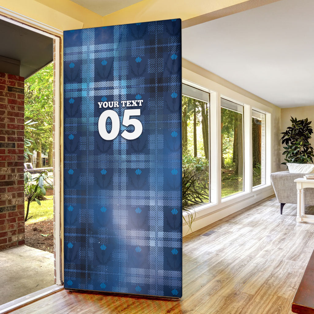 Custom Scotland Football Door Cover Ice Hole Celtic Thistle Tartan Flower Patterns