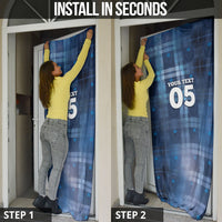 Custom Scotland Football Door Cover Ice Hole Celtic Thistle Tartan Flower Patterns