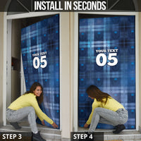 Custom Scotland Football Door Cover Ice Hole Celtic Thistle Tartan Flower Patterns