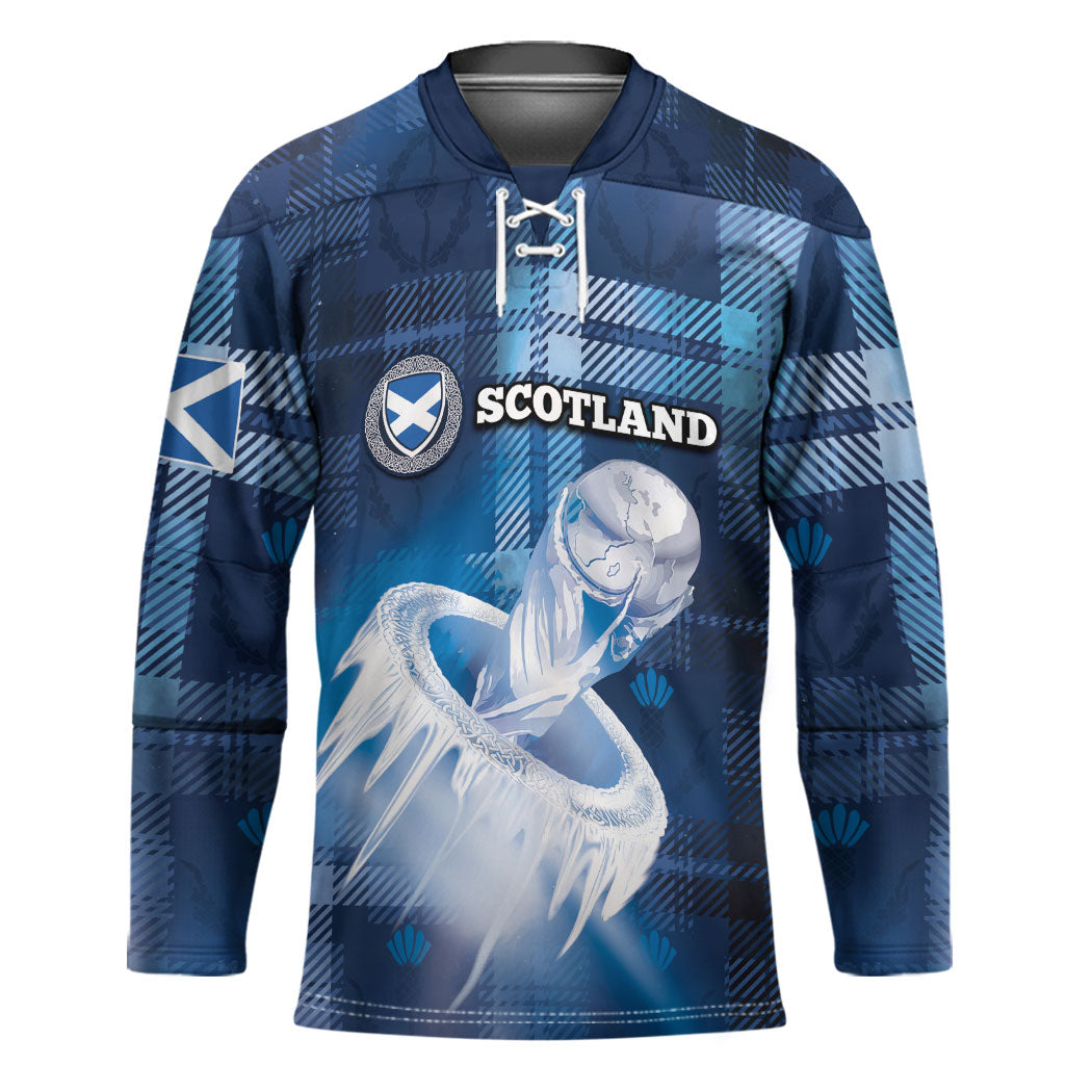 Custom Scotland Football Hockey Jersey Ice Hole Celtic Thistle Tartan Flower Patterns