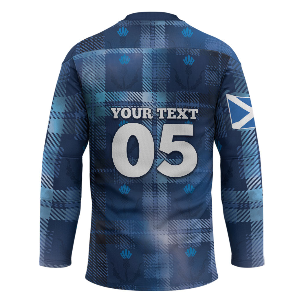 Custom Scotland Football Hockey Jersey Ice Hole Celtic Thistle Tartan Flower Patterns