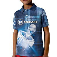 Custom Scotland Football Kid Polo Shirt Ice Hole Celtic Thistle Tartan Flower Patterns