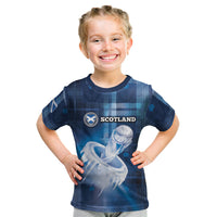 Custom Scotland Football Kid T Shirt Ice Hole Celtic Thistle Tartan Flower Patterns