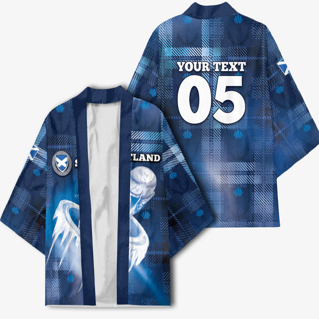 Custom Scotland Football Kimono Ice Hole Celtic Thistle Tartan Flower Patterns