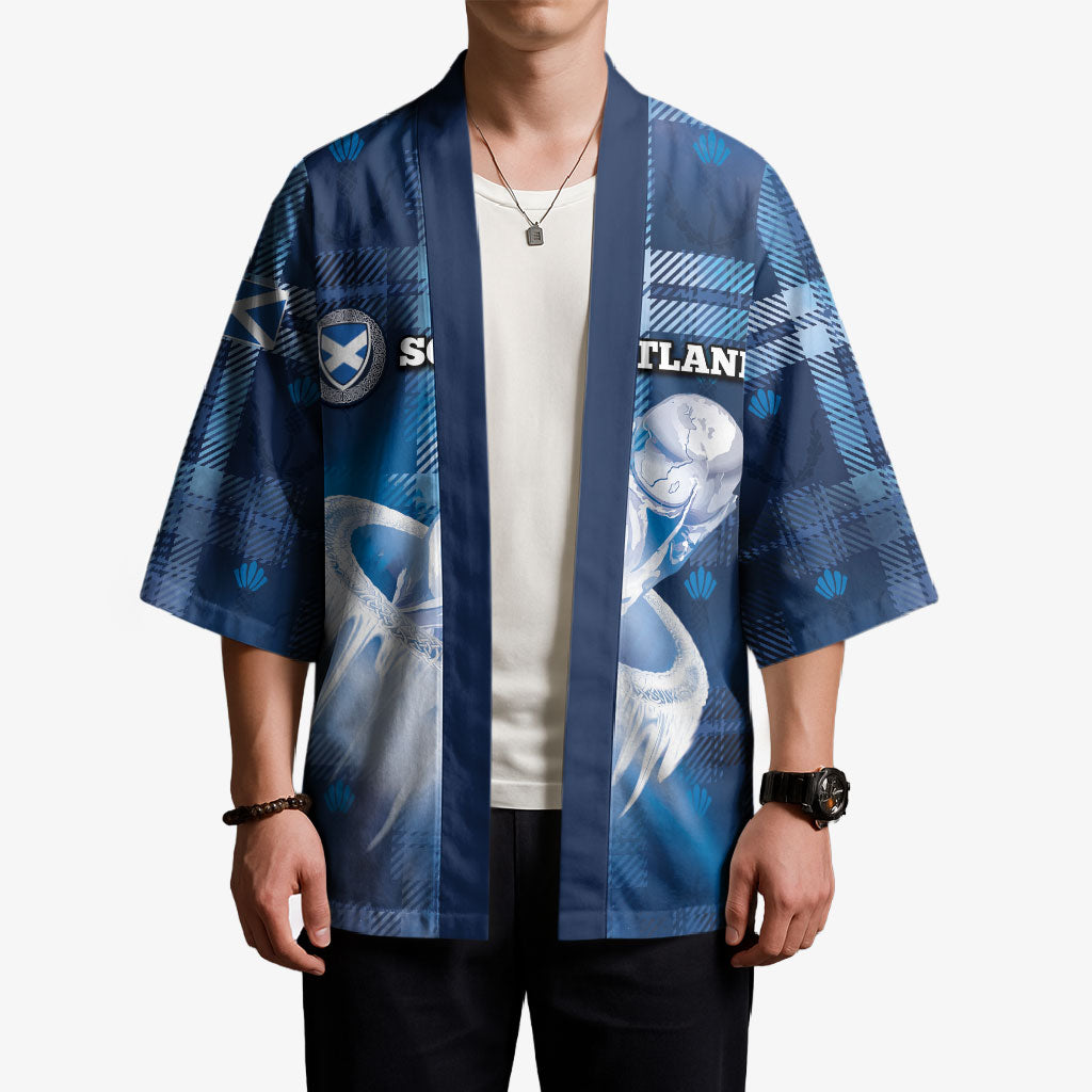 Custom Scotland Football Kimono Ice Hole Celtic Thistle Tartan Flower Patterns