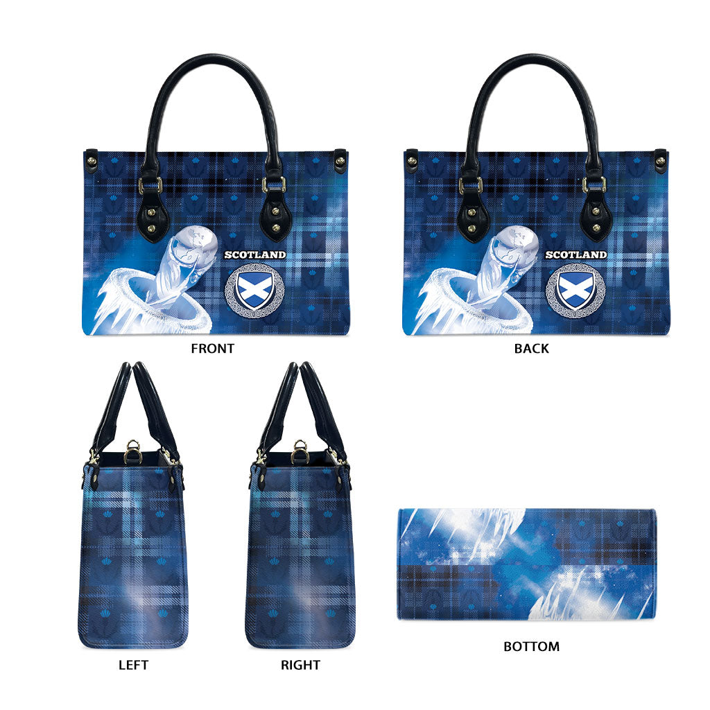 Scotland Football Leather Bag Ice Hole Celtic Thistle Tartan Flower Patterns