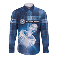 Custom Scotland Football Long Sleeve Button Shirt Ice Hole Celtic Thistle Tartan Flower Patterns