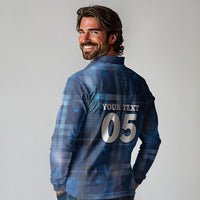 Custom Scotland Football Long Sleeve Polo Shirt Ice Hole Celtic Thistle Tartan Flower Patterns