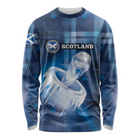 Custom Scotland Football Long Sleeve Shirt Ice Hole Celtic Thistle Tartan Flower Patterns