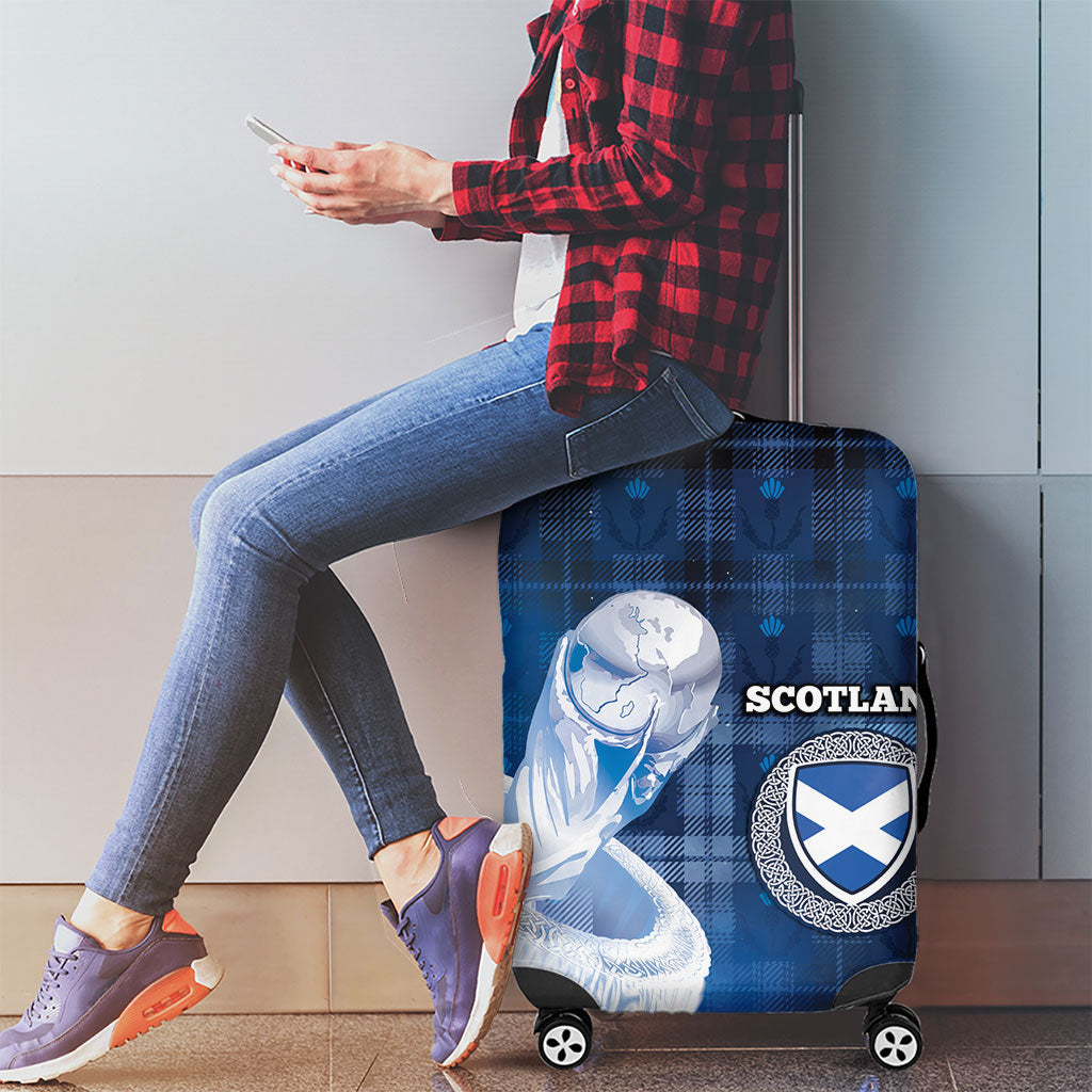 Scotland Football Luggage Cover Ice Hole Celtic Thistle Tartan Flower Patterns