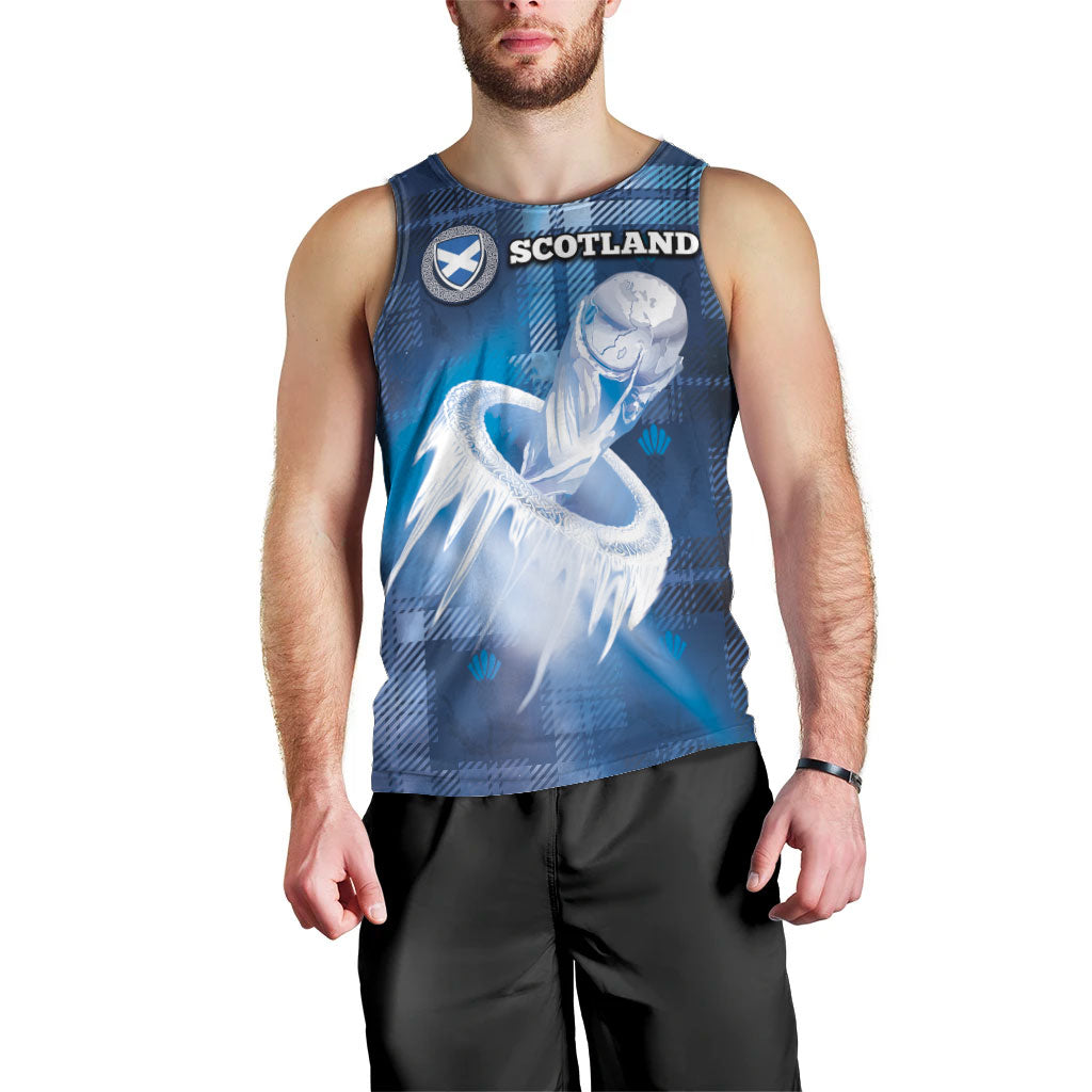 Custom Scotland Football Men Tank Top Ice Hole Celtic Thistle Tartan Flower Patterns