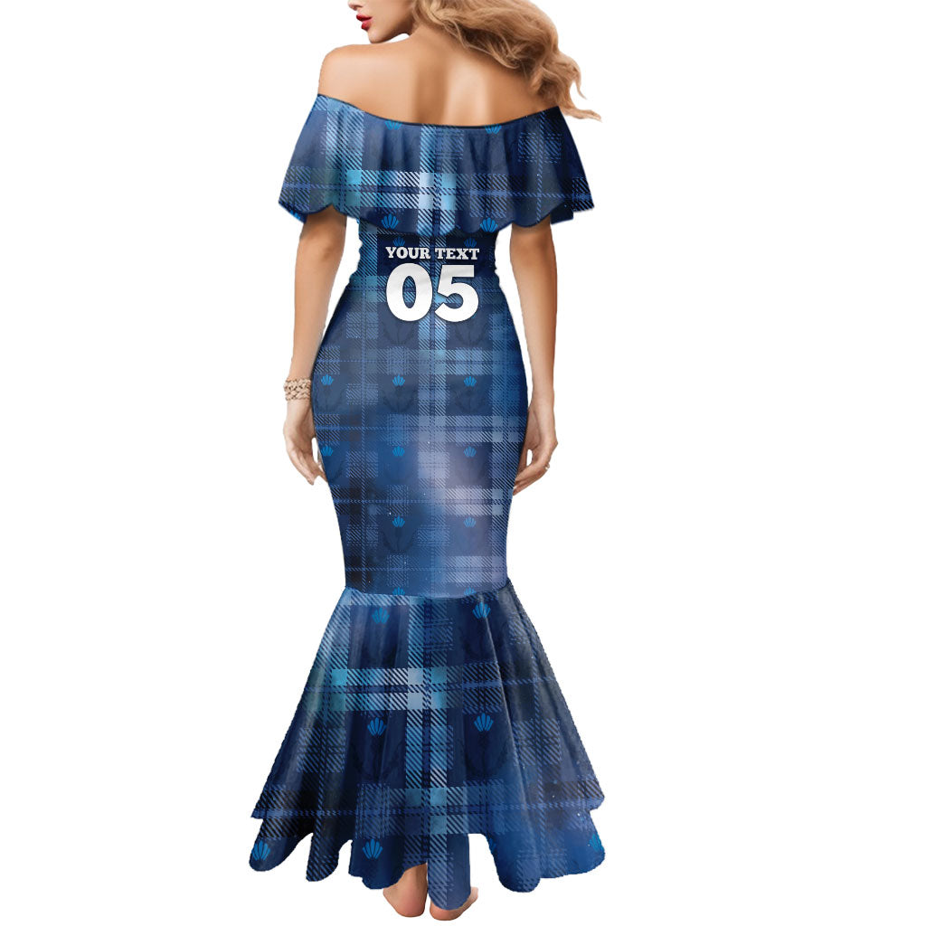 Custom Scotland Football Mermaid Dress Ice Hole Celtic Thistle Tartan Flower Patterns
