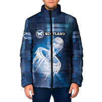 Custom Scotland Football Padded Jacket Ice Hole Celtic Thistle Tartan Flower Patterns