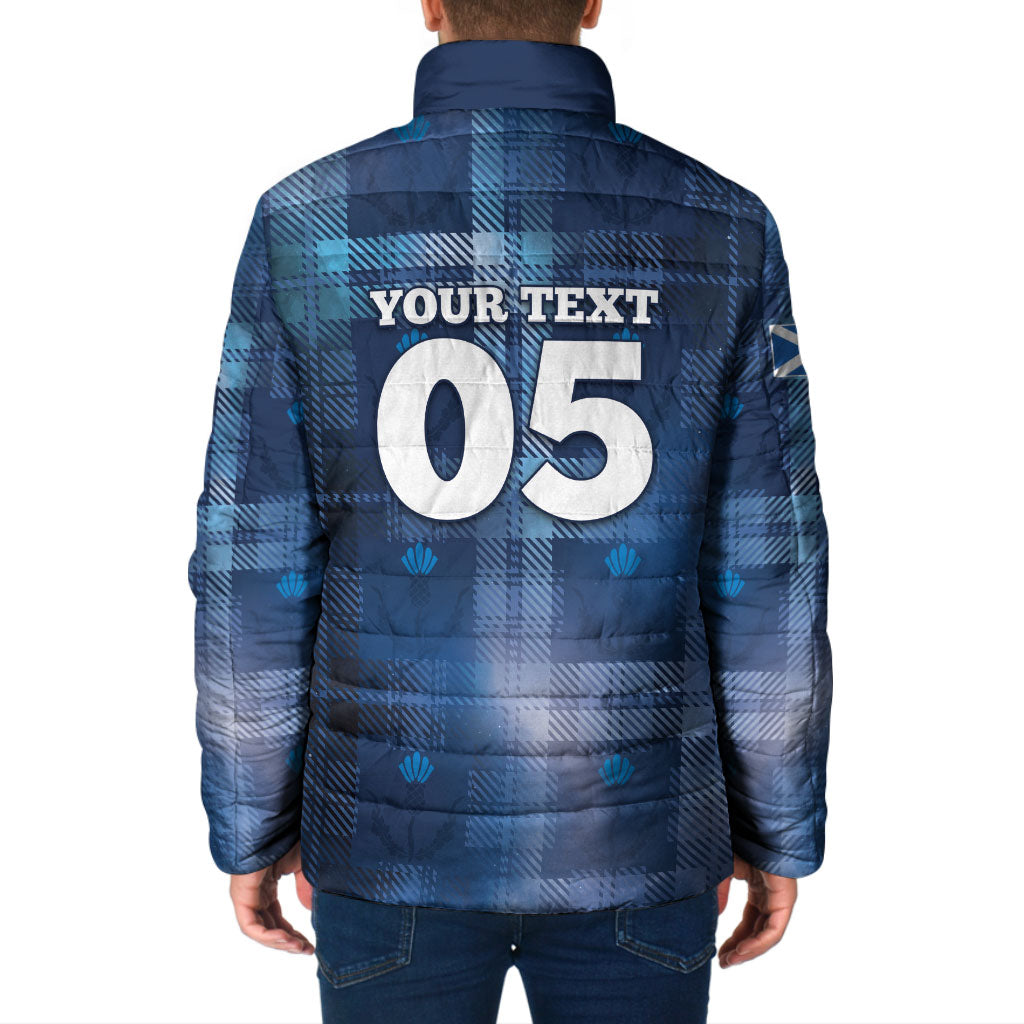Custom Scotland Football Padded Jacket Ice Hole Celtic Thistle Tartan Flower Patterns