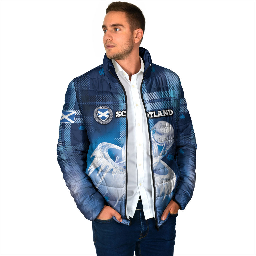 Custom Scotland Football Padded Jacket Ice Hole Celtic Thistle Tartan Flower Patterns