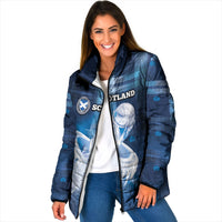 Custom Scotland Football Padded Jacket Ice Hole Celtic Thistle Tartan Flower Patterns