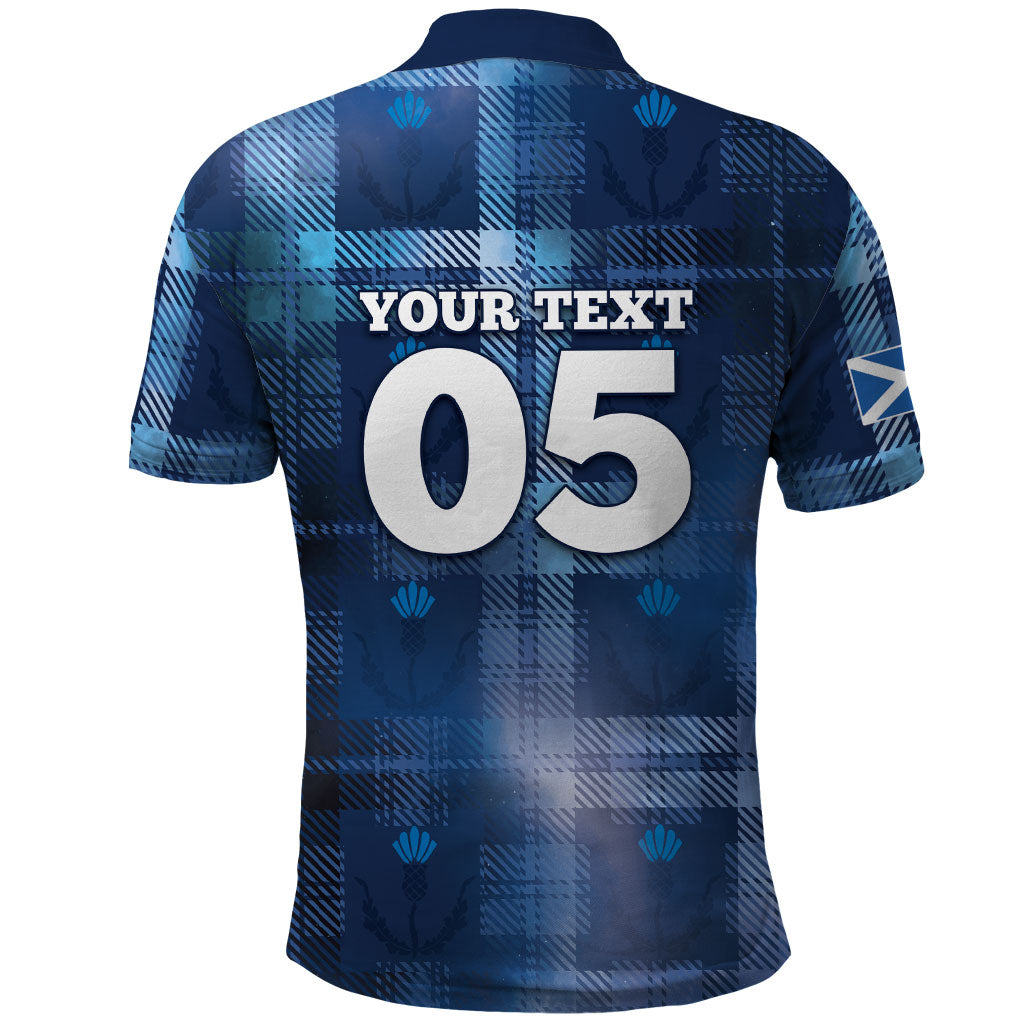 Custom Scotland Football Polo Shirt Ice Hole Celtic Thistle Tartan Flower Patterns