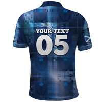 Custom Scotland Football Polo Shirt Ice Hole Celtic Thistle Tartan Flower Patterns