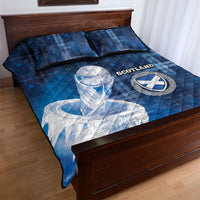 Scotland Football Quilt Bed Set Ice Hole Celtic Thistle Tartan Flower Patterns