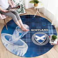 Scotland Football Round Carpet Ice Hole Celtic Thistle Tartan Flower Patterns