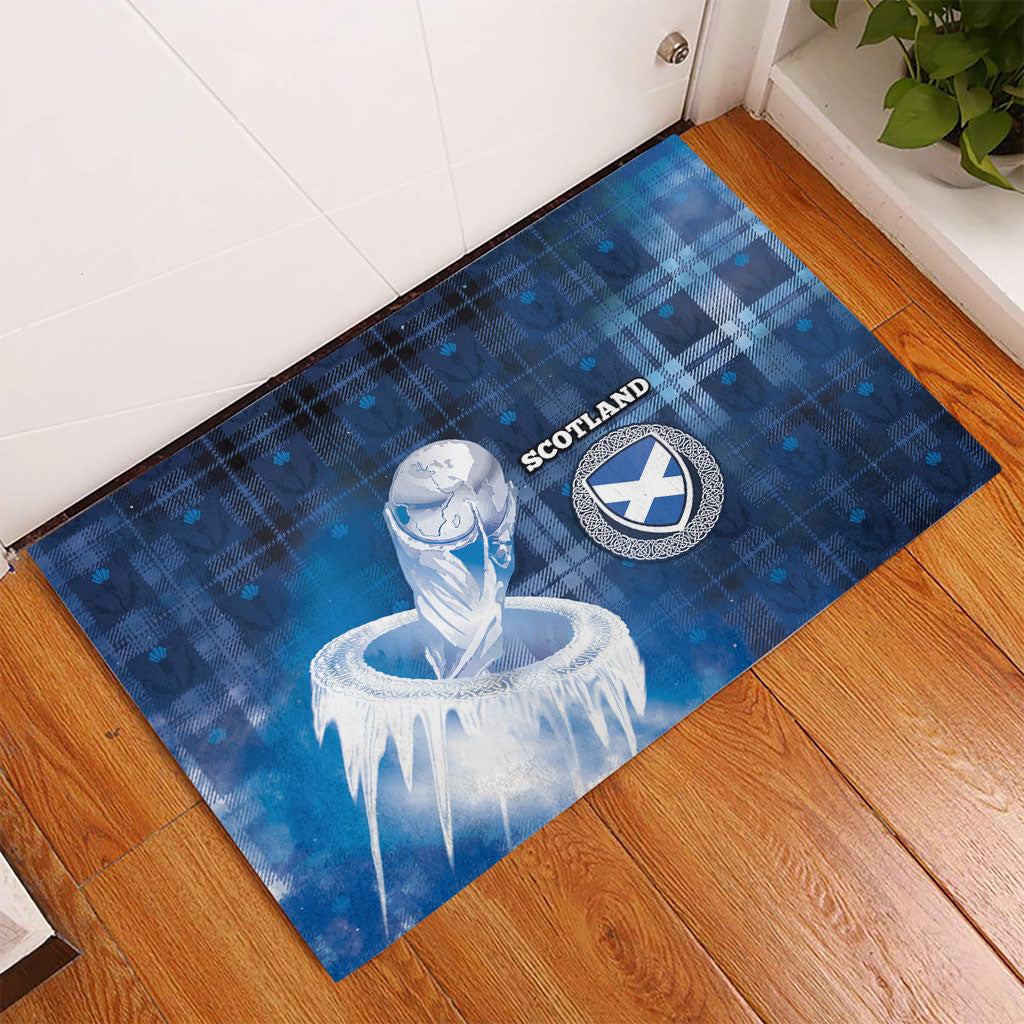 Scotland Football Rubber Doormat Ice Hole Celtic Thistle Tartan Flower Patterns