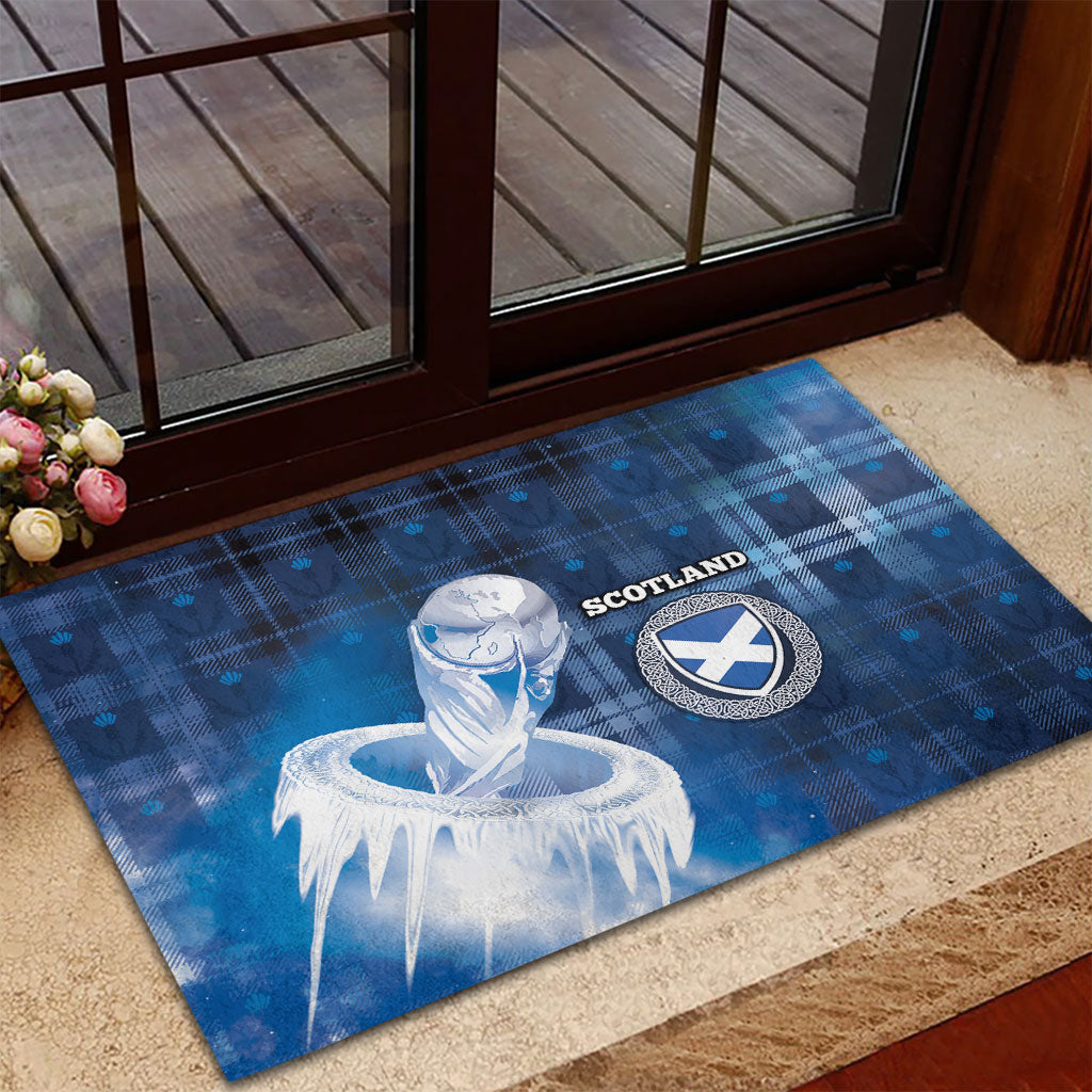 Scotland Football Rubber Doormat Ice Hole Celtic Thistle Tartan Flower Patterns