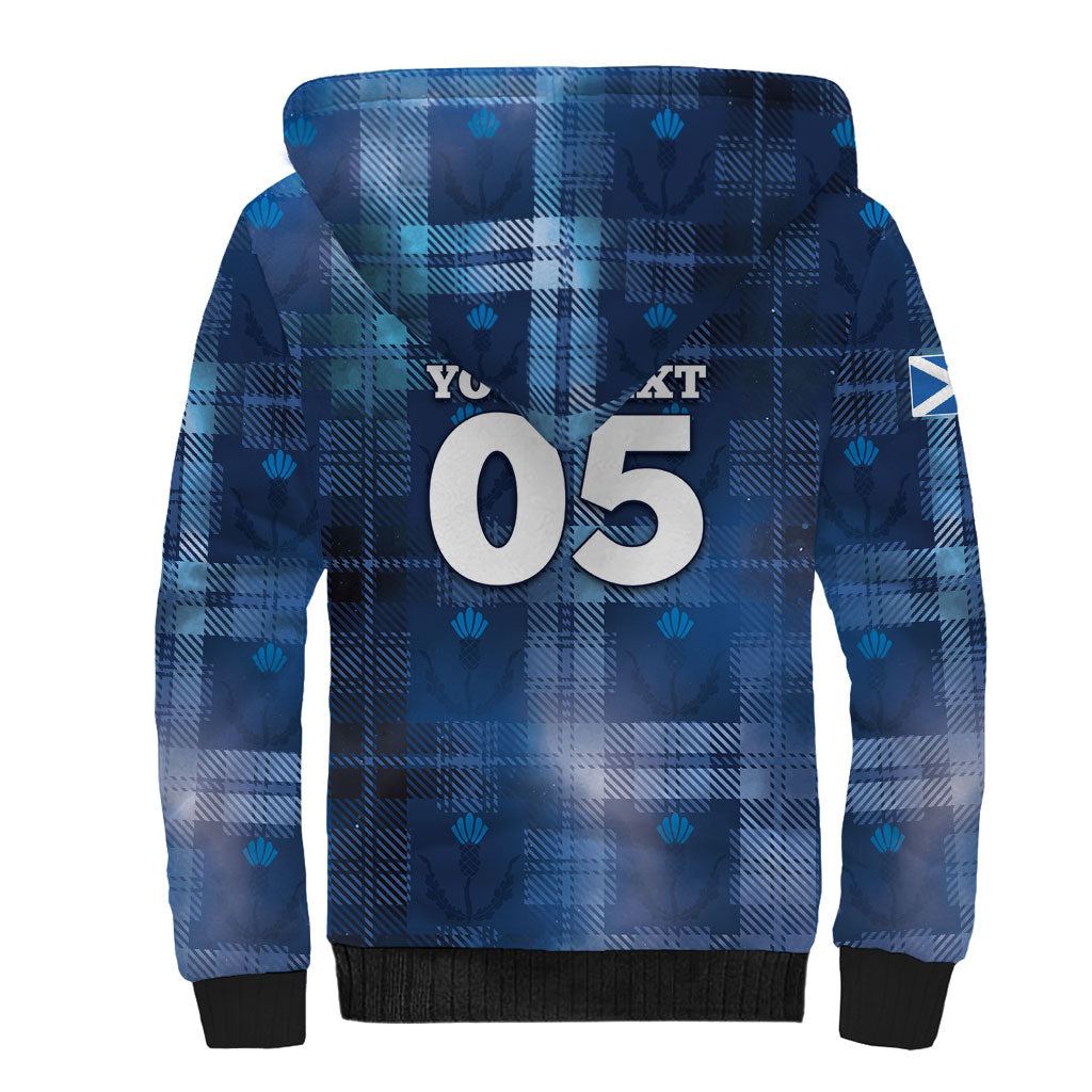 Custom Scotland Football Sherpa Hoodie Ice Hole Celtic Thistle Tartan Flower Patterns