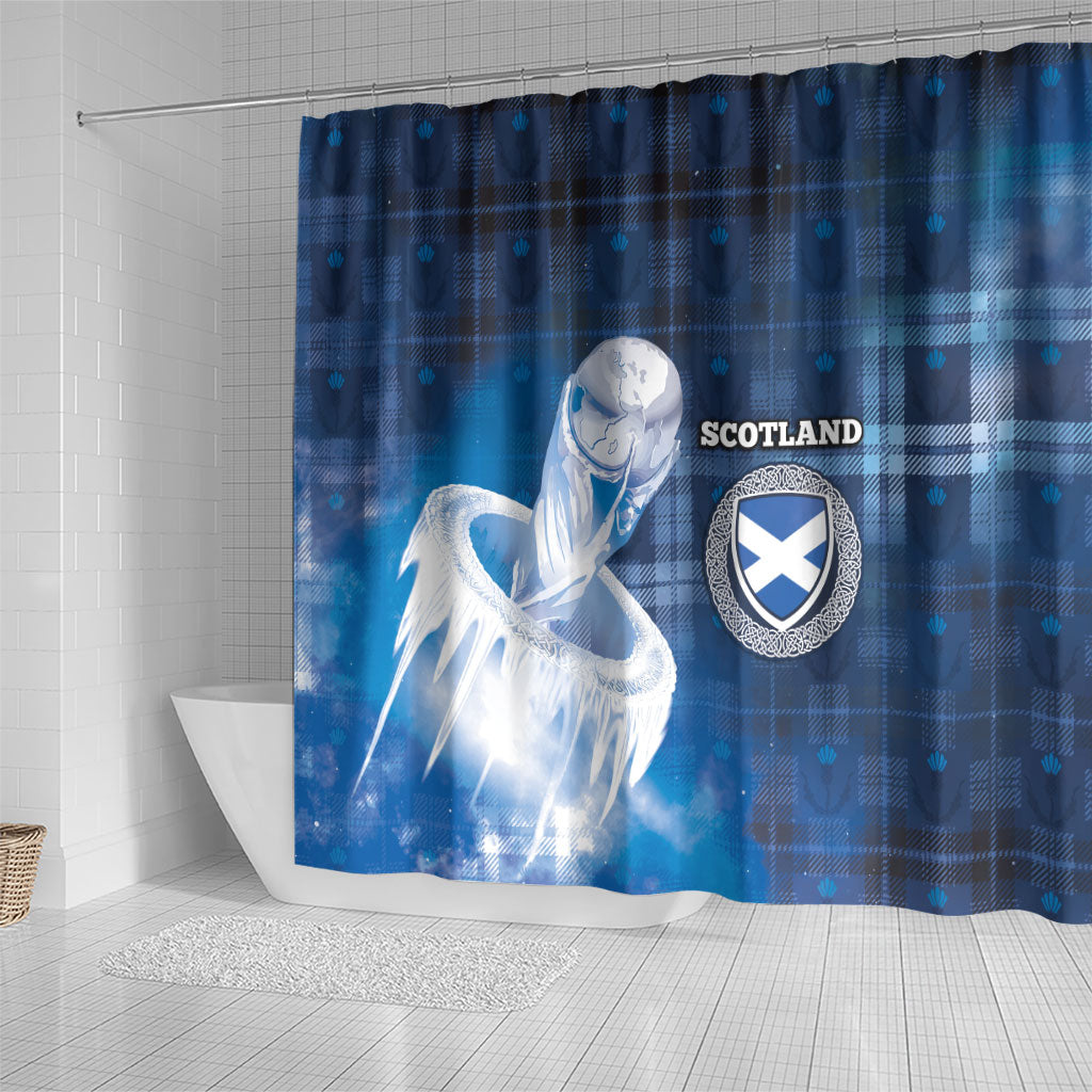 Scotland Football Shower Curtain Ice Hole Celtic Thistle Tartan Flower Patterns