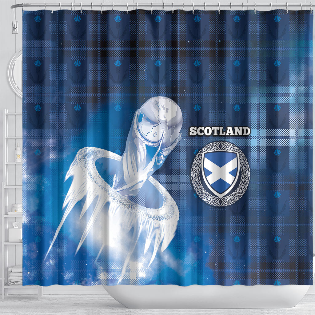 Scotland Football Shower Curtain Ice Hole Celtic Thistle Tartan Flower Patterns