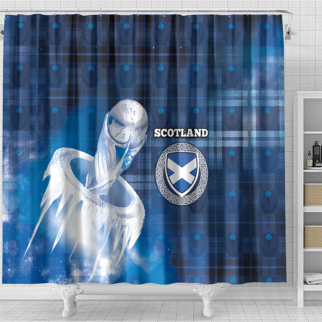 Scotland Football Shower Curtain Ice Hole Celtic Thistle Tartan Flower Patterns