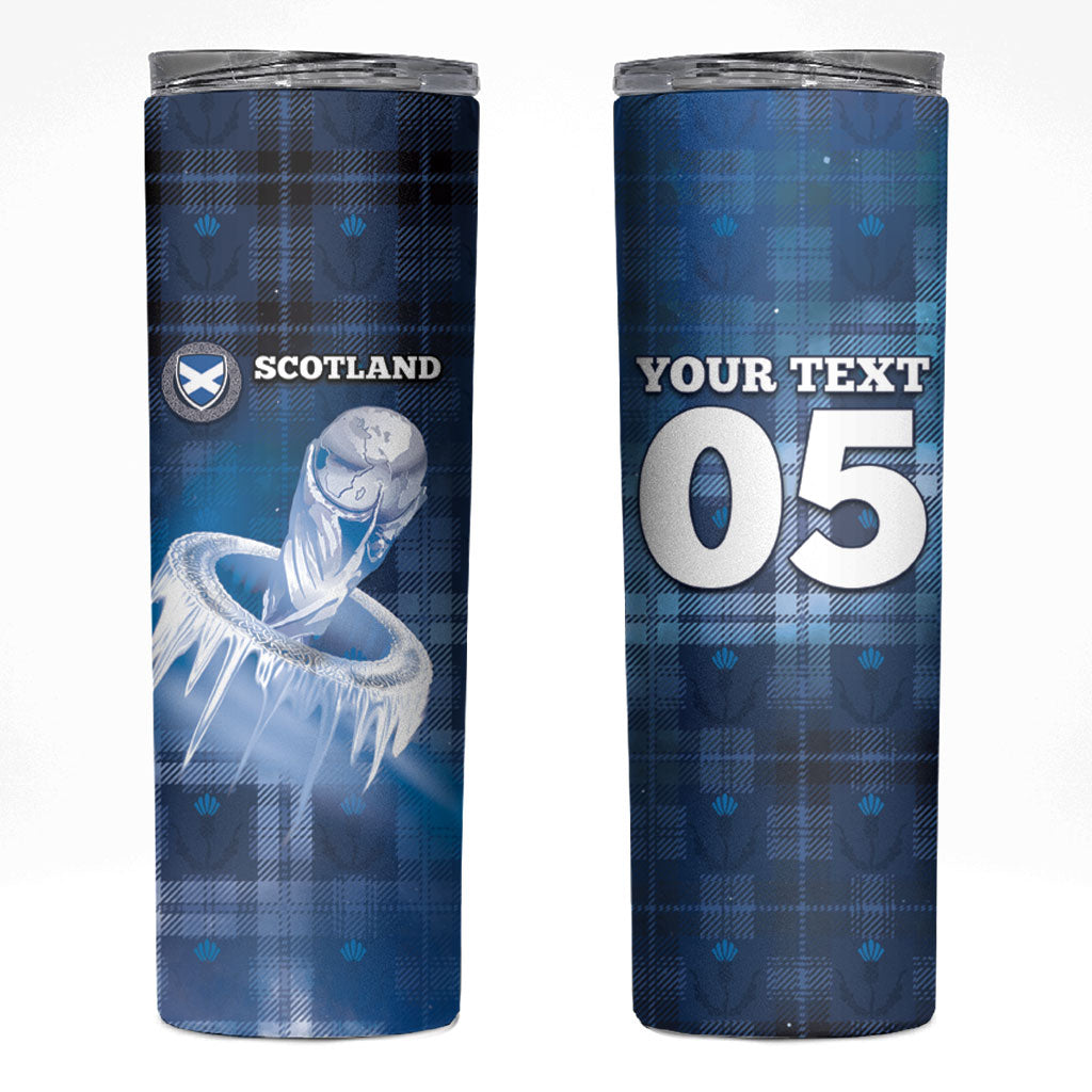 Custom Scotland Football Skinny Tumbler Ice Hole Celtic Thistle Tartan Flower Patterns