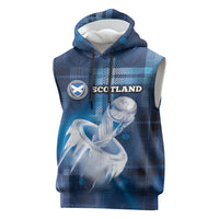 Custom Scotland Football Sleeveless Hoodie Ice Hole Celtic Thistle Tartan Flower Patterns
