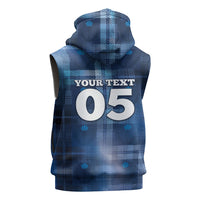 Custom Scotland Football Sleeveless Hoodie Ice Hole Celtic Thistle Tartan Flower Patterns
