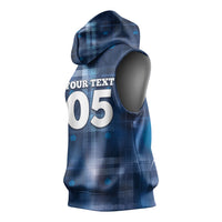 Custom Scotland Football Sleeveless Hoodie Ice Hole Celtic Thistle Tartan Flower Patterns