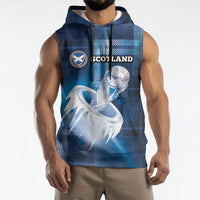 Custom Scotland Football Sleeveless Hoodie Ice Hole Celtic Thistle Tartan Flower Patterns