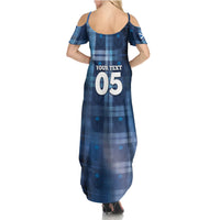 Custom Scotland Football Summer Maxi Dress Ice Hole Celtic Thistle Tartan Flower Patterns