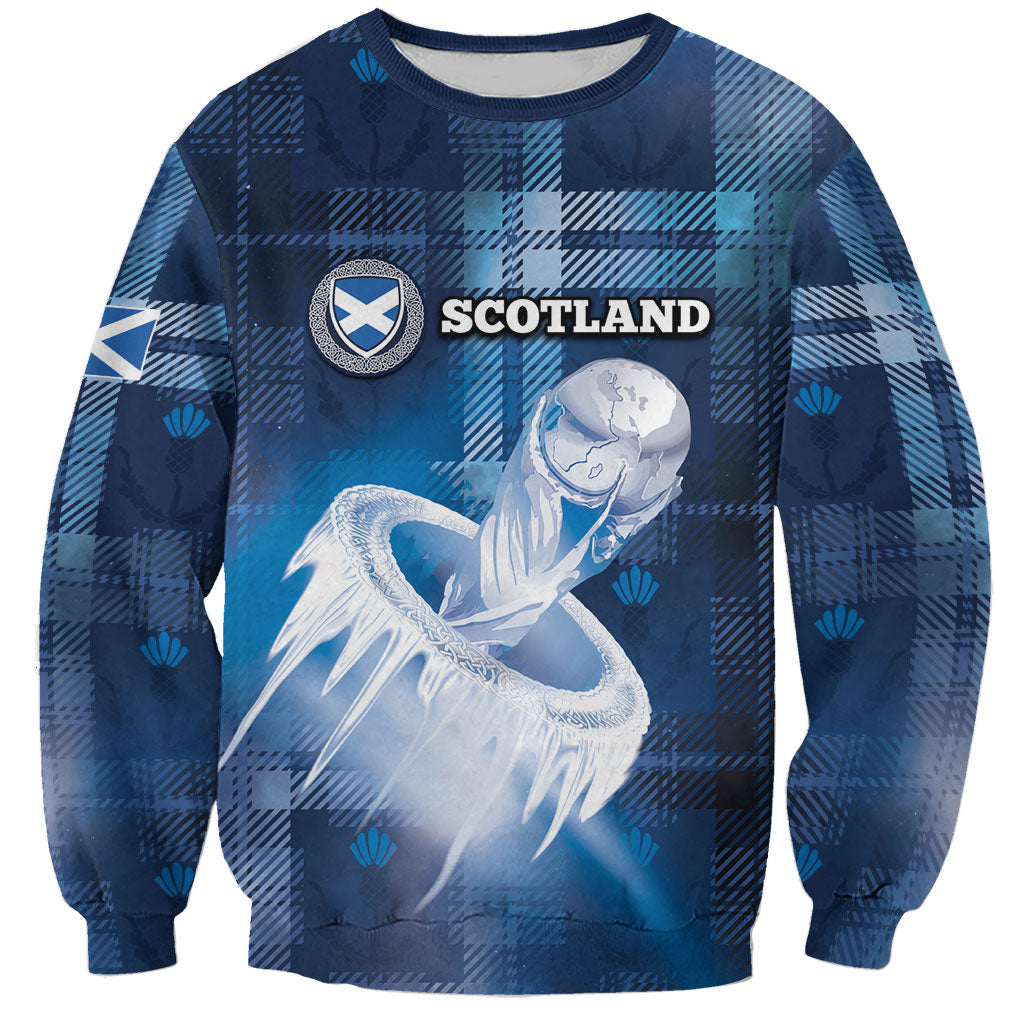 Custom Scotland Football Sweatshirt Ice Hole Celtic Thistle Tartan Flower Patterns
