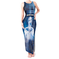 Custom Scotland Football Tank Maxi Dress Ice Hole Celtic Thistle Tartan Flower Patterns