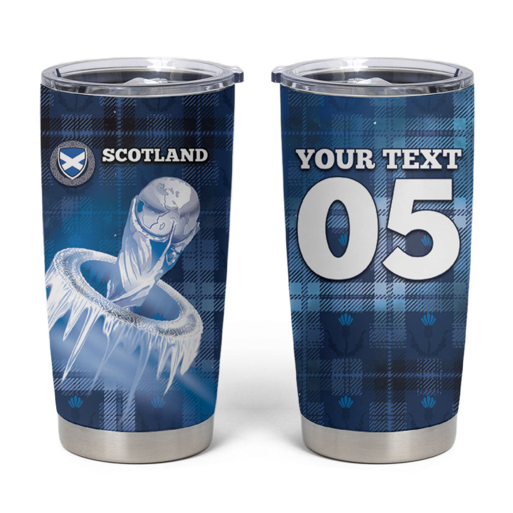 Custom Scotland Football Tumbler Cup Ice Hole Celtic Thistle Tartan Flower Patterns