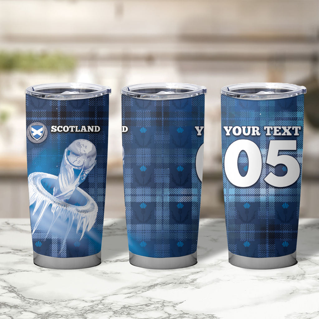 Custom Scotland Football Tumbler Cup Ice Hole Celtic Thistle Tartan Flower Patterns