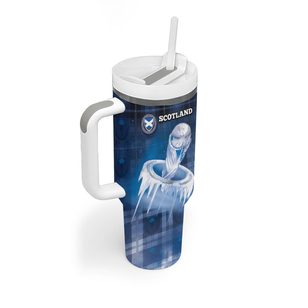 Custom Scotland Football Tumbler With Handle Ice Hole Celtic Thistle Tartan Flower Patterns