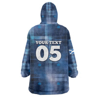 Custom Scotland Football Wearable Blanket Hoodie Ice Hole Celtic Thistle Tartan Flower Patterns