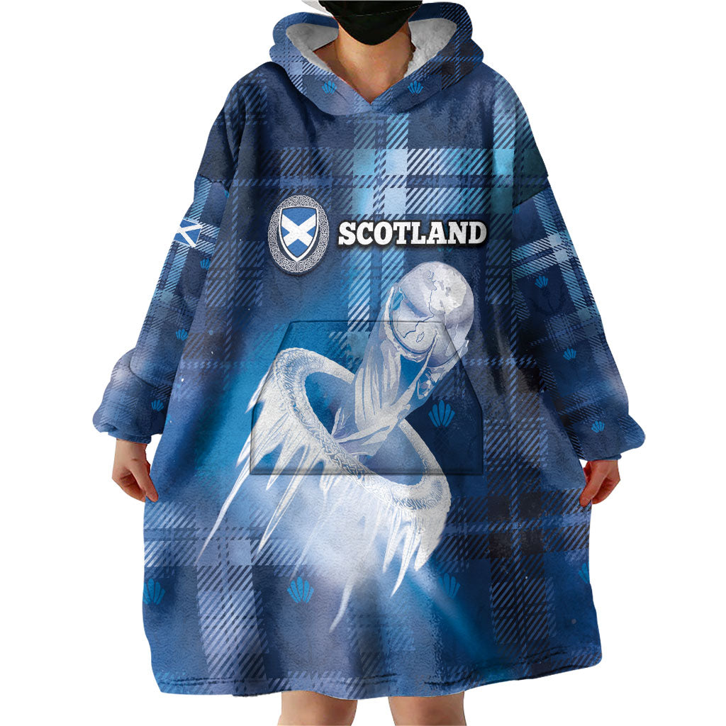 Custom Scotland Football Wearable Blanket Hoodie Ice Hole Celtic Thistle Tartan Flower Patterns