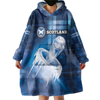 Custom Scotland Football Wearable Blanket Hoodie Ice Hole Celtic Thistle Tartan Flower Patterns