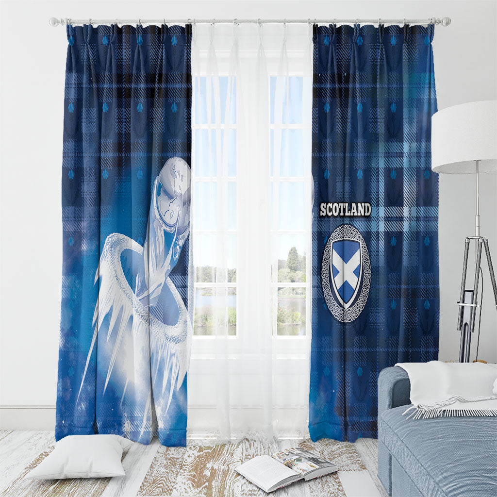 Scotland Football Window Curtain Ice Hole Celtic Thistle Tartan Flower Patterns