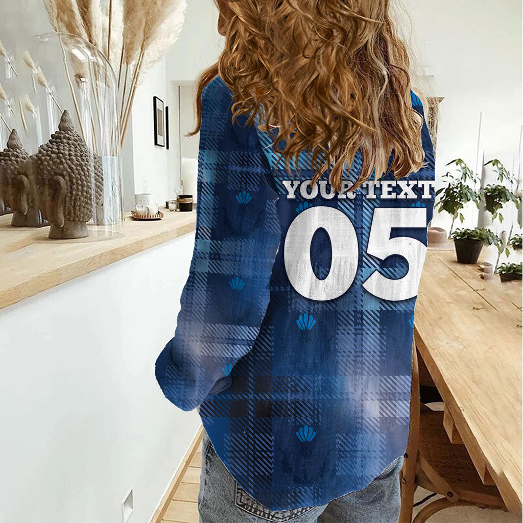 Custom Scotland Football Women Casual Shirt Ice Hole Celtic Thistle Tartan Flower Patterns