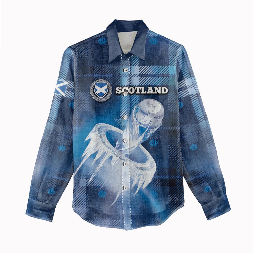 Custom Scotland Football Women Casual Shirt Ice Hole Celtic Thistle Tartan Flower Patterns
